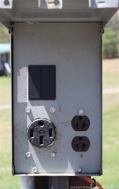 campground electrical hookup box|rv hookups on my property.